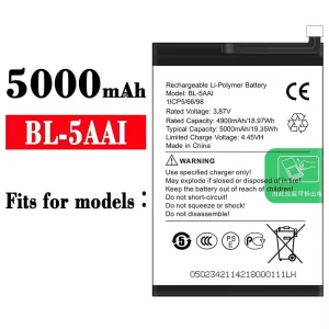 New genuine cell phone battery BL-5AAI for ITEL