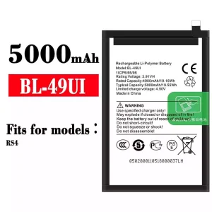 New genuine cell phone battery BL-49UI for ITEL RS4