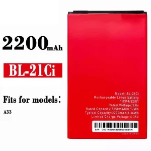 New genuine cell phone battery BL-21Ci for ITEL A33