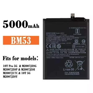 New genuine cell phone battery BM53 for Xiaomi 10T,10T Pro