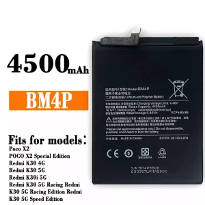 New genuine cell phone battery BM4P for Xiaomi Redmi K30,Poco X2