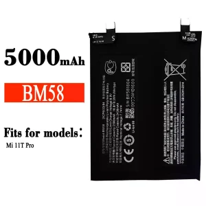 New genuine cell phone battery BM58 for Xiaomi Mi 11T Pro