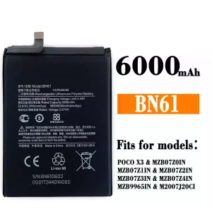 New genuine cell phone battery BN61 for Xiaomi POCO X3
