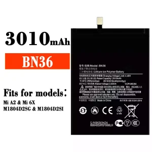New genuine cell phone battery BN36 for Xiaomi Mi A2 / Mi 6X