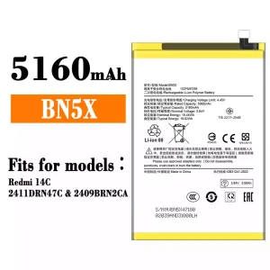 New genuine cell phone battery BN5X for Xiaomi Redmi 14C