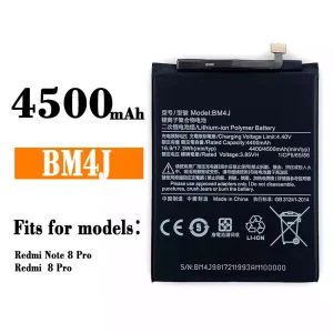 New genuine cell phone battery BM4J for Xiaomi Redmi Note 8 Pro / Redmi 8 Pro