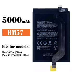 New genuine cell phone battery BM57 for Xiaomi Note 10 Pro / Poco X3 GT