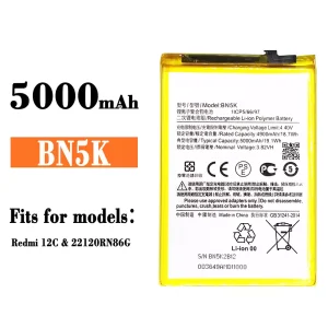 New genuine cell phone battery BN5K for Xiaomi Redmi 12C