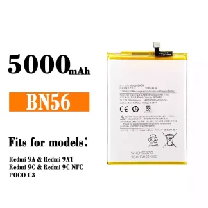 New genuine cell phone battery BN56 for Xiaomi Redmi 9A / Redmi 9AT / Redmi 9C / POCO C3