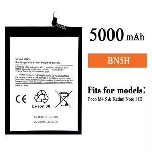 New genuine cell phone battery BN5H for Xiaomi Poco M4 5G / Redmi Note 11E