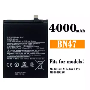 New genuine cell phone battery BN47 for Xiaomi Mi A2 Lite / Redmi 6 Pro