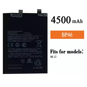New genuine cell phone battery BP46 for Xiaomi Mi 12