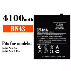 New genuine cell phone battery BN43 for Xiaomi Redmi Note 4X / Redmi Note 4 Pro