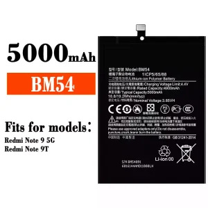 New genuine cell phone battery BM54 for Xiaomi Redmi Note 9 5G / Redmi Note 9T