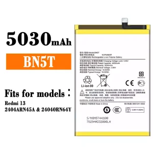 New genuine cell phone battery BN5T for Xiaomi Redmi 13
