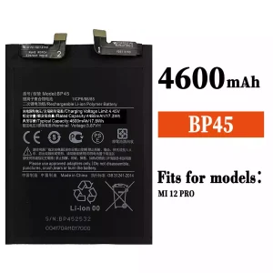 New genuine cell phone battery BP45 for Xiaomi MI 12 Pro