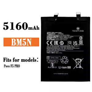 New genuine cell phone battery BM5N for Xiaomi POCO F5 PRO