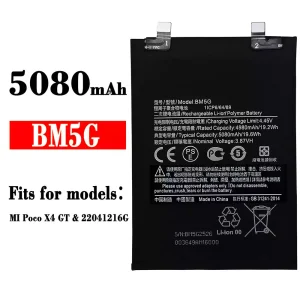 New genuine cell phone battery BM5G for Xiaomi MI Poco X4 GT