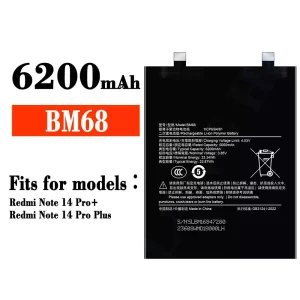 New genuine cell phone battery BM68 for Xiaomi Redmi Note 14 Pro Plus