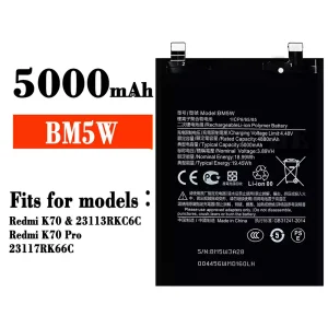 New genuine cell phone battery BM5W for Xiaomi Redmi K70 / Redmi K70 Pro