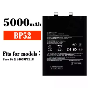 New genuine cell phone battery BP52 for Xiaomi Poco F6