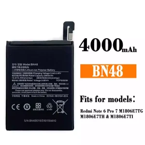 New genuine cell phone battery BN48 for Xiaomi Redmi Note 6 Pro