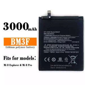 New genuine cell phone battery BM3F for Xiaomi Mi 8 Explorer / Mi 8 Pro