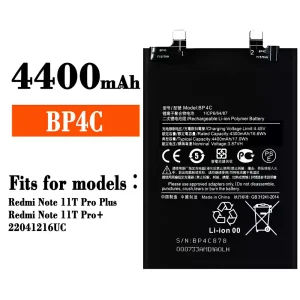 New genuine cell phone battery BP4C for Xiaomi Redmi Note 11T Pro Plus / Redmi Note 11T Pro+