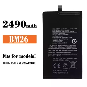 New genuine cell phone battery BM26 for Xiaomi Mi Mix Fold 2