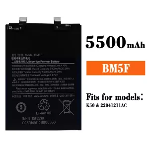 New genuine cell phone battery BM5F for Xiaomi K50