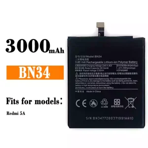 New genuine cell phone battery BN34 for Xiaomi Redmi 5A