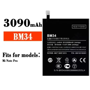 New genuine cell phone battery BM34 for Xiaomi MI NOTE PRO