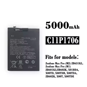 New genuine cell phone battery C11P1706 for Asus Zenfone Max Pro (M2)/ Zenfone Max Pro (M1)