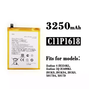 New genuine cell phone battery C11P1618 for Asus Zenfone 4 / Zenfone 5Q