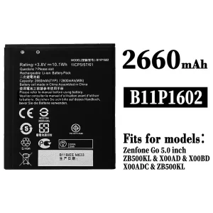 New genuine cell phone battery B11P1602 for Asus Zenfone Go 5.0 inch