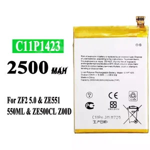 New genuine cell phone battery C11P1423 for Asus Zenfone 2 5.0 / ZE551 / 550ML / ZE500CL / Z00D