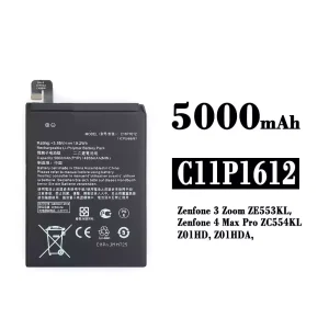 New genuine cell phone battery C11P1612 for Asus Zenfone 3 Zoom ZE553KL / Zenfone 4 Max Pro ZC554KL