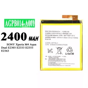 New genuine cell phone battery AGPB014-A001 for Sony Xperia M4 Aqua Dual E2312 / E2303 / E2333 / E2363 / E2353