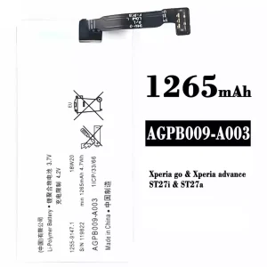 New genuine cell phone battery AGPB009-A003 for Sony Xperia go / Xperia advance / ST27i / ST27a
