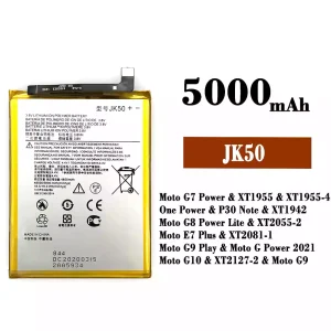 New genuine cell phone battery JK50 for Motorola Moto G7 Power / Moto G8 Power Lite / Moto E7 Plus / Moto G9 Play / Moto G Power 2021 / Moto G10