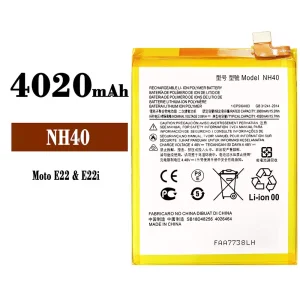 New genuine cell phone battery NH40 for Motorola MOTO E22 / E22i