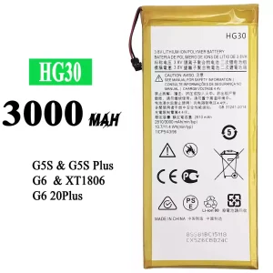 New genuine cell phone battery HG30 for Motorola Moto G5S / G5S Plus / G6