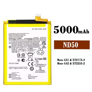 New genuine cell phone battery ND50 for Motorola Moto G31 Moto G42