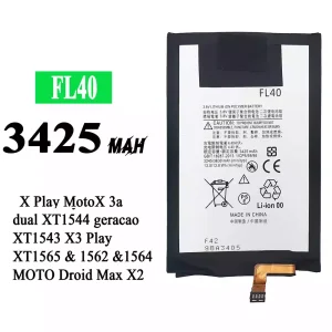 New genuine cell phone battery FL40 for Motorola X Play / MotoX 3a dual / X3 Play / MOTO Droid Max X2