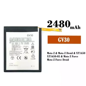 New genuine cell phone battery GV30 for Motorola Moto Z / Moto Z Droid / Moto Z Force / Moto Z Force Droid