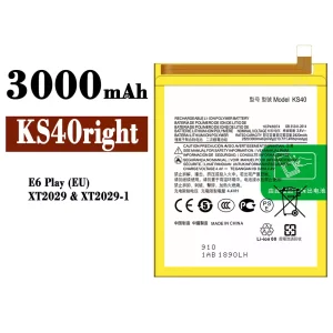 New genuine cell phone battery KS40right for Motorola E6 Play