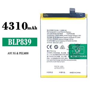 New genuine cell phone battery BLP839 for OPPO A95 5G / A94 5G / Reno 5Z 5G / Reno 6Z