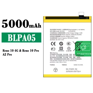 New genuine cell phone battery BLPA05 for OPPO Reno 10 4G / Reno 10 Pro / A2 Pro
