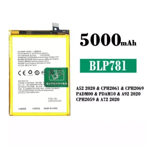 New genuine cell phone battery BLP781 for OPPO A52 2020 / A72 2020 / A92 2020