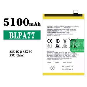 New genuine cell phone battery BLPA77 for OPPO A3X 4G 5G